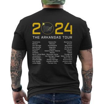 Total Solar Eclipse 2024 The Arkansas Tour Totality Path Men's T-shirt Back Print - Monsterry UK