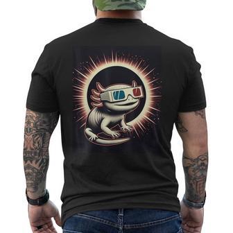 Total Solar Eclipse 2024 Axolotl Solar Eclipse Glasses Men's T-shirt Back Print - Monsterry DE