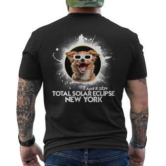 Total Solar Eclipse 2024 Buffalo New York Solar Eclipse Dog Men's T-shirt Back Print - Monsterry CA