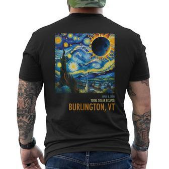 Total Solar Eclipse 2024 Burlington Vt Men's T-shirt Back Print | Mazezy