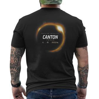 Total Solar Eclipse 2024 Canton Texas April 8 2024 Men's T-shirt Back Print | Mazezy
