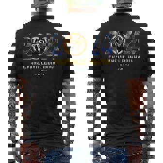 Total Solar Eclipse 2024 Cat Evansville Indiana Totality Men's T-shirt Back Print - Thegiftio
