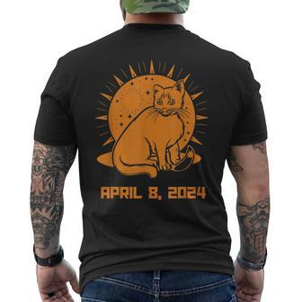 Total Solar Eclipse 2024 Cheklist Solar Eclipse Cat Lovers Men's T-shirt Back Print - Thegiftio UK