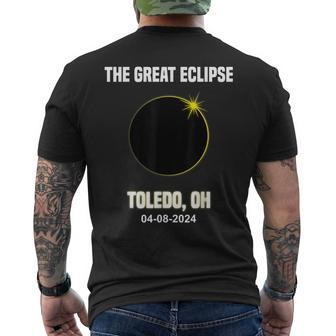 Total Solar Eclipse 2024 City Toledo Ohio Eclipse Men's T-shirt Back Print - Monsterry CA