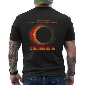 Total Solar Eclipse 2024 Columbus Indiana Men's T-shirt Back Print | Mazezy DE