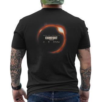 Total Solar Eclipse 2024 Comfort Texas April 8 2024 Men's T-shirt Back Print - Seseable