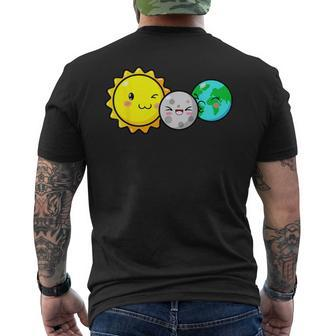 Total Solar Eclipse 2024 Cute Kawaii Astronomy Outfit Men's T-shirt Back Print - Monsterry AU