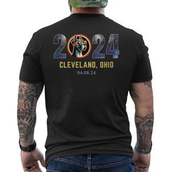 Total Solar Eclipse 2024 Dog Cleveland Ohio Totality Men's T-shirt Back Print - Thegiftio UK