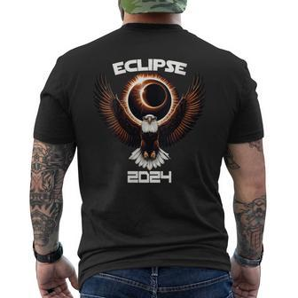 Total Solar Eclipse 2024 Eagle Ender The Wearing Glasses Men's T-shirt Back Print - Thegiftio UK