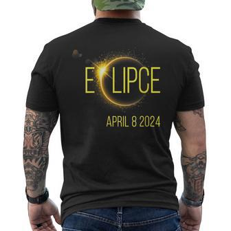 Total Solar Eclipse 2024 April 8 Solar Eclipse 2024 Men's T-shirt Back Print - Thegiftio UK