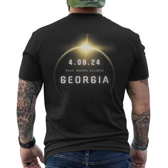 Total Solar Eclipse 2024 Georgia Men's T-shirt Back Print | Mazezy CA