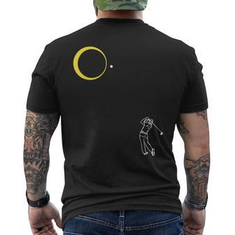 Total Solar Eclipse 2024 Golf Player Golfing Swing Ball Love Men's T-shirt Back Print | Mazezy