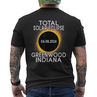 Total Solar Eclipse 2024 Greenwood Indiana Men's T-shirt Back Print - Monsterry AU