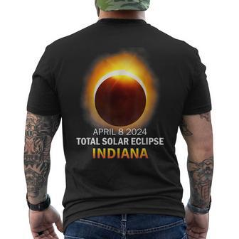 Total Solar Eclipse 2024 Indiana April 8 America Totality Men's T-shirt Back Print - Thegiftio UK