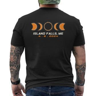 Total Solar Eclipse 2024 Island Falls Maine April 8 2024 Men's T-shirt Back Print - Seseable