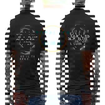 Total Solar Eclipse 2024 Kerrville Texas Totality Eclipse Men's T-shirt Back Print | Mazezy