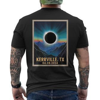 Total Solar Eclipse 2024 Kerrville Texas Vintage Men's T-shirt Back Print - Monsterry DE