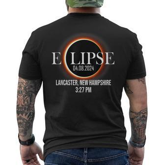 Total Solar Eclipse 2024 Lancaster New Hamshire April 8Th Men's T-shirt Back Print - Monsterry