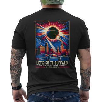 Total Solar Eclipse 2024 Let's Go To Buffalo New York Men's T-shirt Back Print | Mazezy