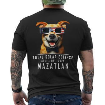 Total Solar Eclipse 2024 Mazatlan Dog Men's T-shirt Back Print - Seseable