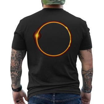 Total Solar Eclipse 2024 Minimalist Ring Men's T-shirt Back Print - Thegiftio