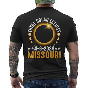 Total Solar Eclipse 2024 Missouri April 8 America Totality Men's T-shirt Back Print | Mazezy