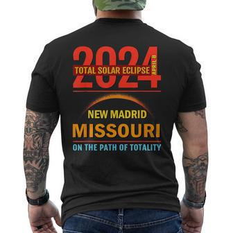 Total Solar Eclipse 2024 New Madrid Missouri April 8 2024 Men's T-shirt Back Print - Monsterry AU