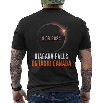 Total Solar Eclipse 2024 Niagara Falls Ontario Canada Men's T-shirt Back Print | Mazezy