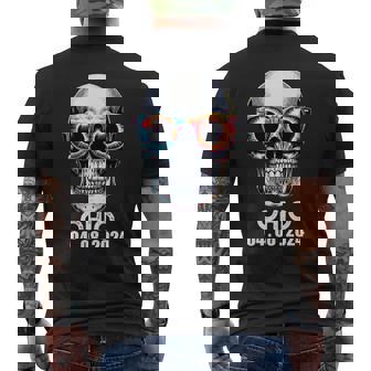 Total Solar Eclipse 2024 Ohio Skull Solar Eclipse Men's T-shirt Back Print - Thegiftio