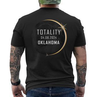 Total Solar Eclipse 2024 Oklahoma America Totality Men's T-shirt Back Print - Monsterry