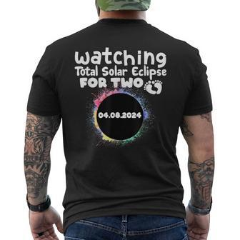 Total Solar Eclipse 2024 Pregnancy Announcement Totality Men's T-shirt Back Print | Mazezy