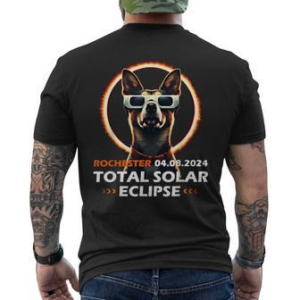 Total Solar Eclipse 2024 Rochester 2024 Dog Men's T-shirt Back Print - Monsterry