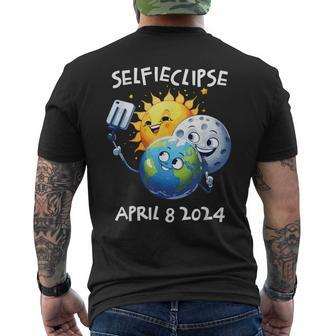 Total Solar Eclipse 2024 Selfieclipse Sun Moon Earth Selfie Men's T-shirt Back Print | Mazezy DE