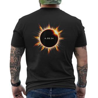Total Solar Eclipse 2024 Totality 040824 Sun Moon Event Men's T-shirt Back Print - Monsterry CA