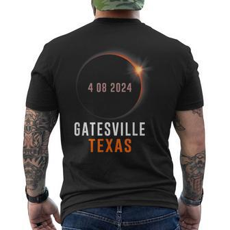 Total Solar Eclipse 2024 Totality Gatesville Texas Men's T-shirt Back Print | Mazezy