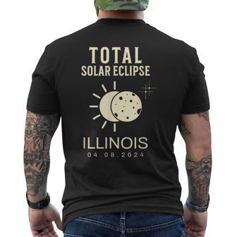 Total Solar Eclipse 2024 Totality Illinois April 8 2024 Men's T-shirt Back Print - Monsterry DE