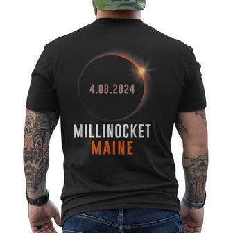 Total Solar Eclipse 2024 Totality Millinocket Maine Men's T-shirt Back Print | Mazezy