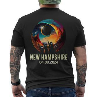 Total Solar Eclipse 2024 Totality New Hampshire Men's T-shirt Back Print - Monsterry DE