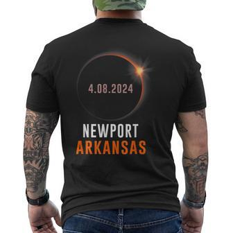 Total Solar Eclipse 2024 Totality Newport Arkansas Men's T-shirt Back Print | Mazezy