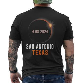 Total Solar Eclipse 2024 Totality San Antonio Texas Men's T-shirt Back Print - Monsterry DE