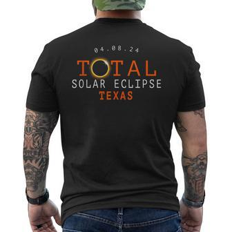 Total Solar Eclipse 2024 Totality Taxas Matching Men's T-shirt Back Print - Thegiftio