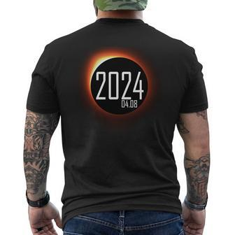 Total Solar Eclipse 2024 Totality Usa Spring April 8 2024 Men's T-shirt Back Print - Monsterry
