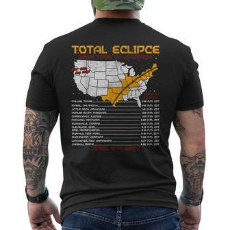 Total Solar Eclipse 2024 Tour Of America Eclipse 04082024 Men's T-shirt Back Print | Mazezy