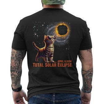 Total Solar Eclipse 2024 Tour Of America 040824 Cat Lover Men's T-shirt Back Print | Mazezy