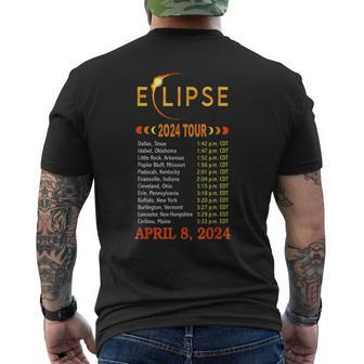 Total Solar Eclipse 2024 Tour Of America 040824 Men's T-shirt Back Print | Mazezy