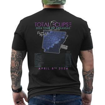 Total Solar Eclipse 2024 Tour Of Arkansas Men's T-shirt Back Print | Mazezy