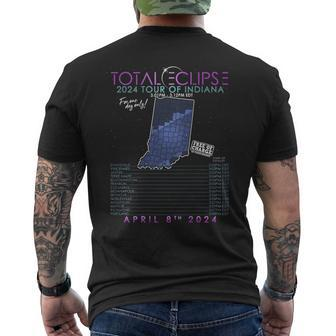 Total Solar Eclipse 2024 Tour Of Indiana April 8Th Men's T-shirt Back Print | Mazezy