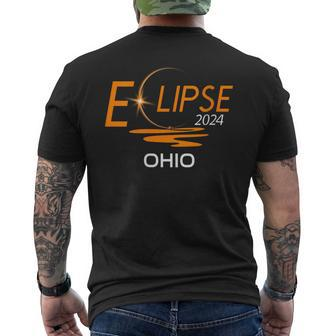 Total Solar Eclipse 2024 Usa Ohio Path Of Totality Men's T-shirt Back Print - Monsterry DE
