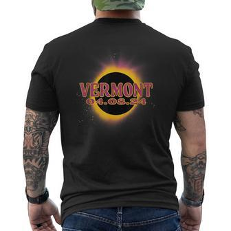 Total Solar Eclipse 2024 Vermont America Totality Event Men's T-shirt Back Print | Mazezy DE