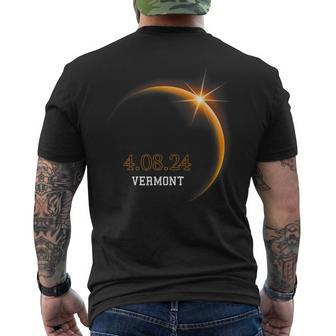 Total Solar Eclipse 2024 Vermont Totality Spring 40824 Men's T-shirt Back Print | Mazezy UK